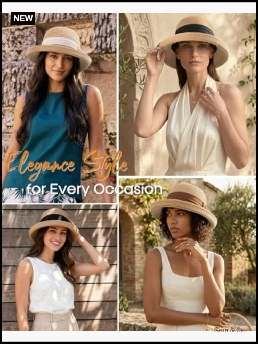 UPF 50+ Packable Bucket Hat Adjustable Vintage Style Sun Hat for Travel